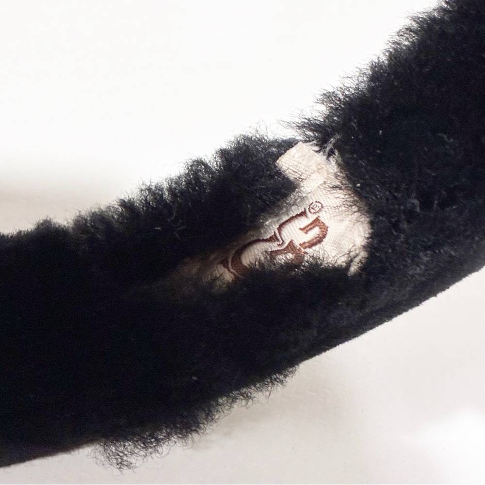 UGG Australia Classic Shearling Earmuffs Black Fur - Picture 4 of 4
